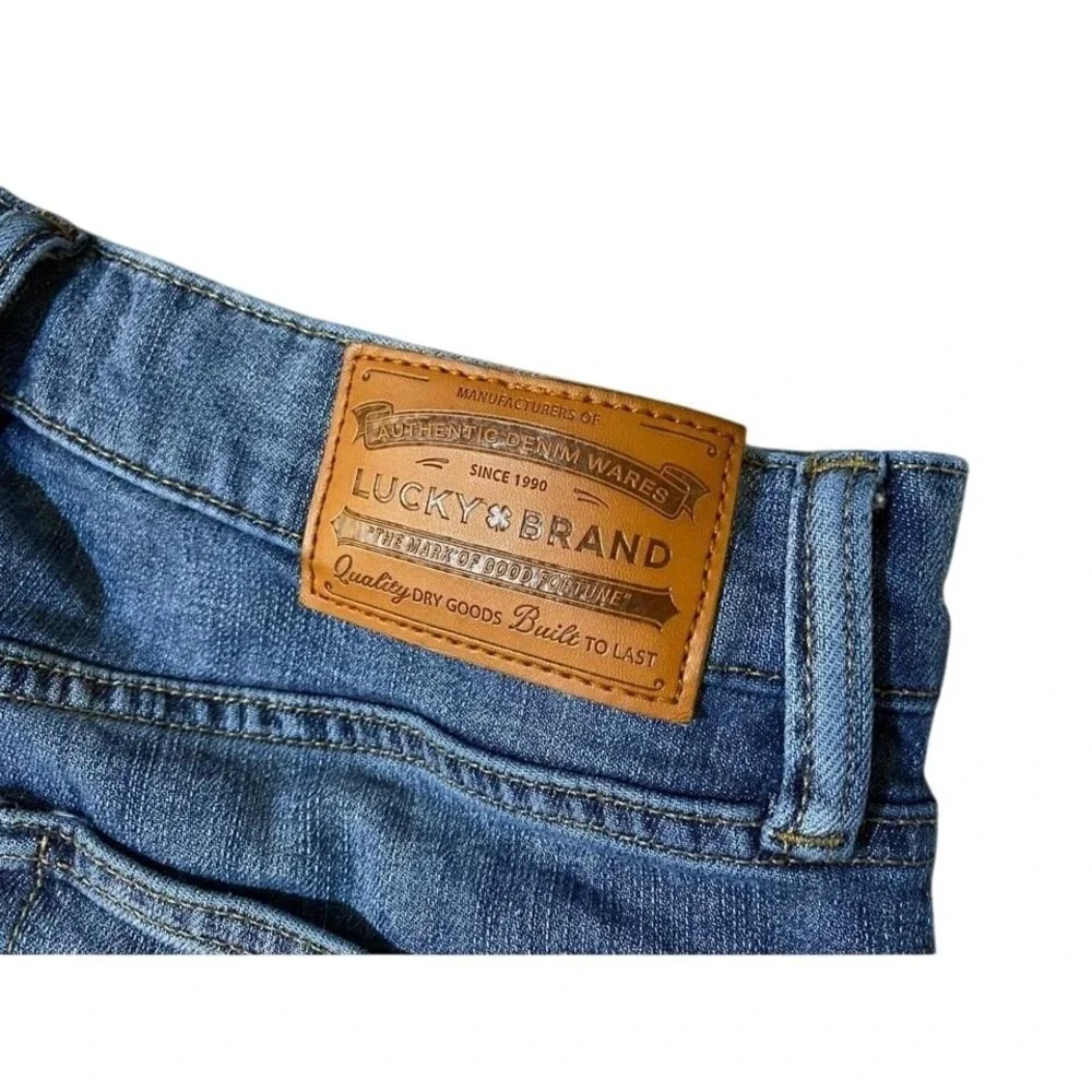 Lucky Brand Men Jeans‎ Straight Leg Blue Distressed Wash Size 30x32